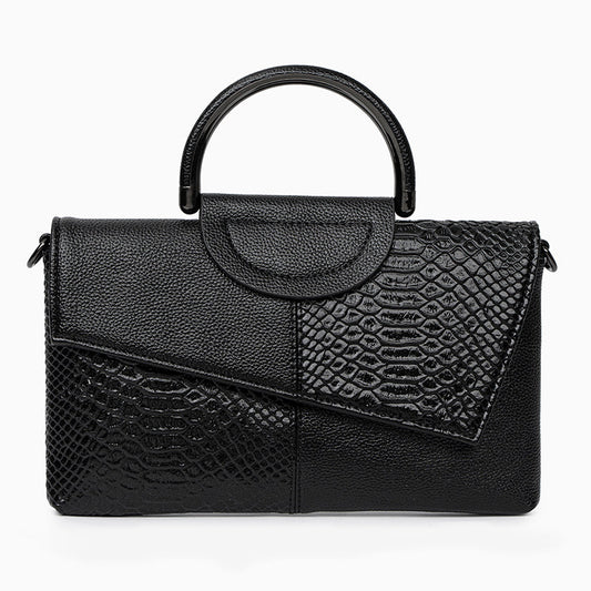 Midnight Croc Shoulder Bag – FIORENE