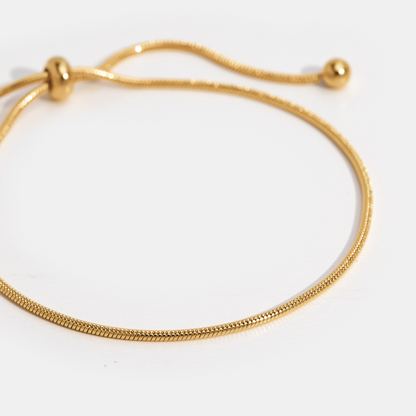 Luminous Golden Sleek Bolo Slider Bracelet – FIORENE