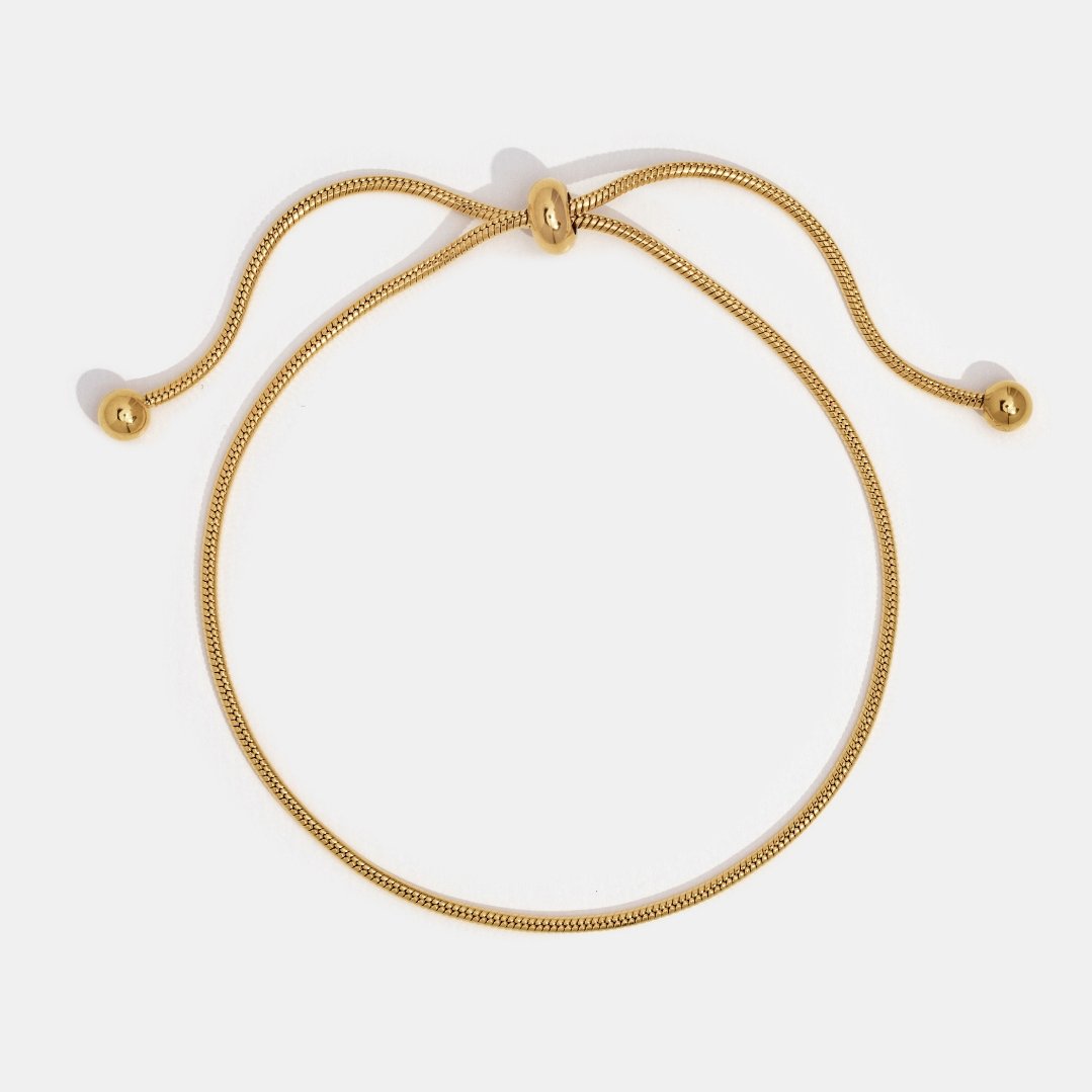 Luminous Golden Sleek Bolo Slider Bracelet – FIORENE