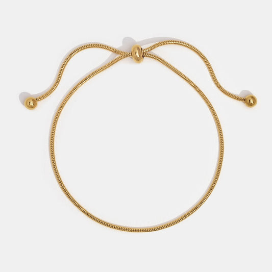 Luminous Golden Sleek Bolo Slider Bracelet – FIORENE