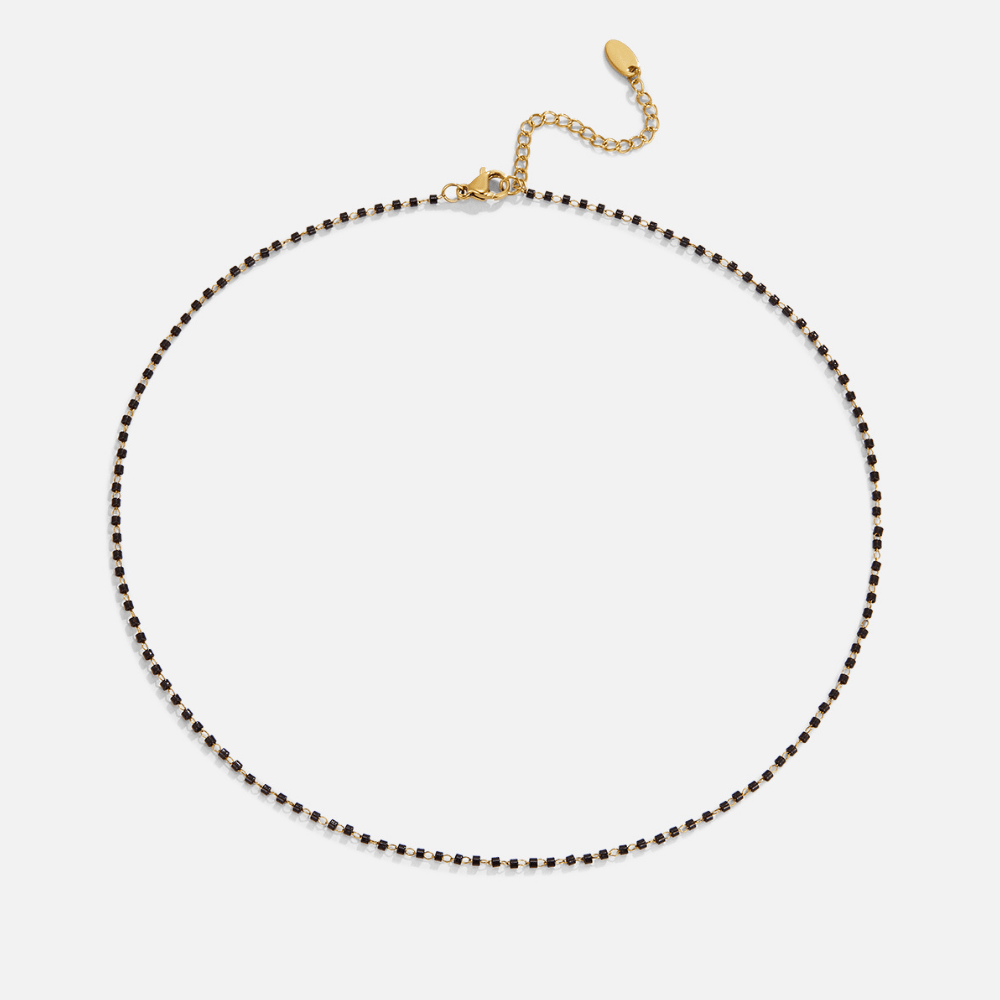 Onyx Cube Necklace – FIORENE