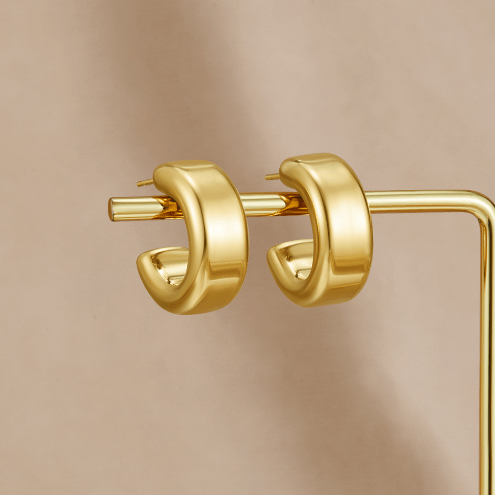 Polished Bold Hoops – FIORENE