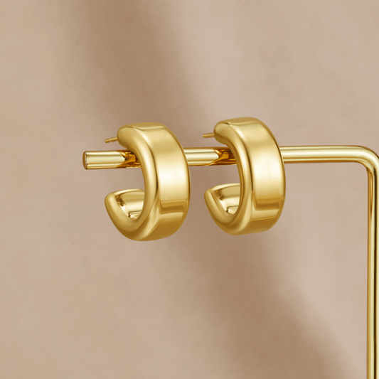 Polished Bold Hoops – FIORENE