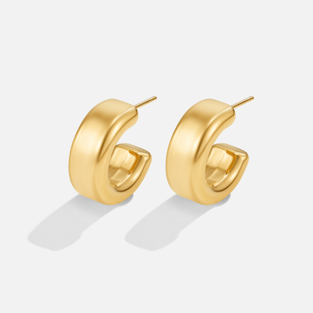 Polished Bold Hoops – FIORENE