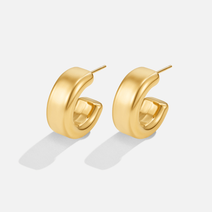 Polished Bold Hoops – FIORENE