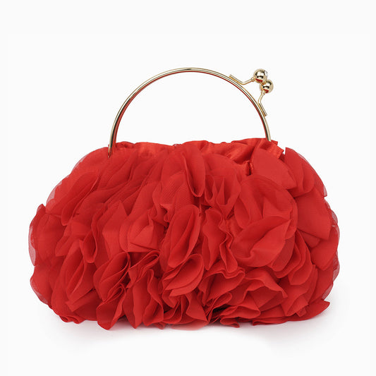 Scarlet Ruffle Handbag – FIORENE