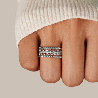 Arctic Leaf Layered Ring – FIORENE