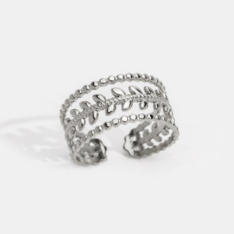 Arctic Leaf Layered Ring – FIORENE