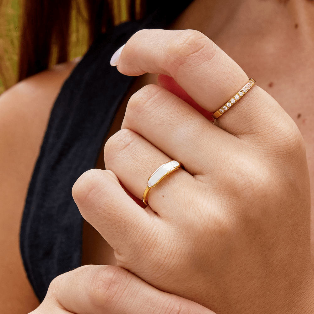 Mother of Pearl Ring – FIORENE