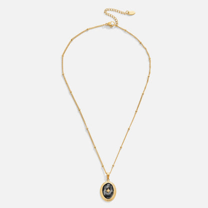 Onyx Star Medallion Necklace – FIORENE