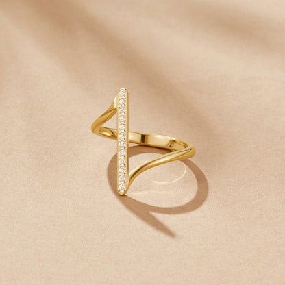 Linear Crystal Peak Ring – FIORENE