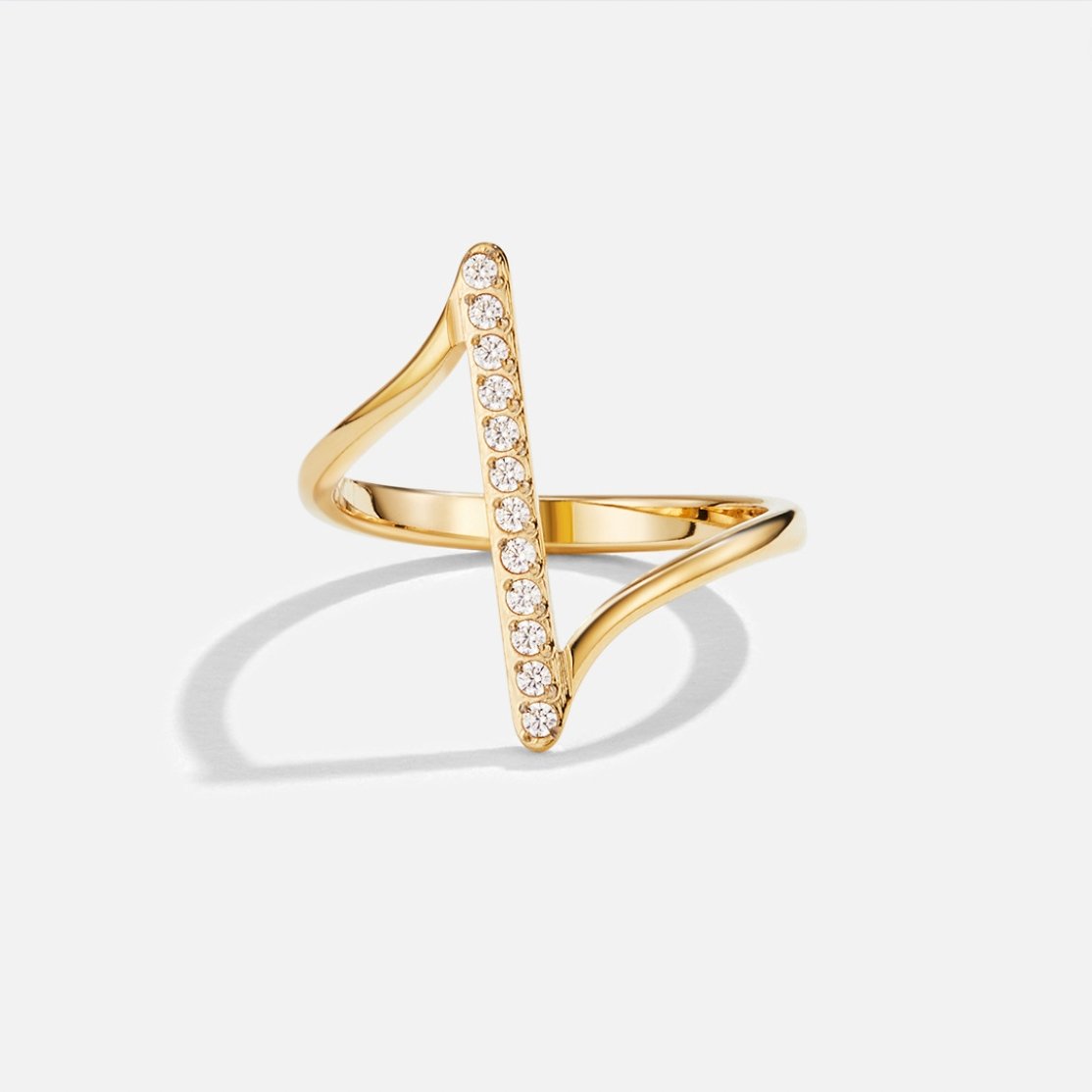 Linear Crystal Peak Ring – FIORENE