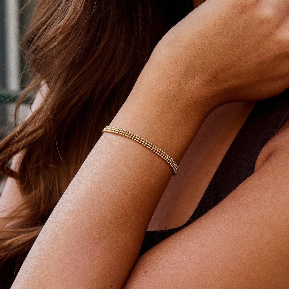 Lustrous Granulated Trio Bracelet – FIORENE