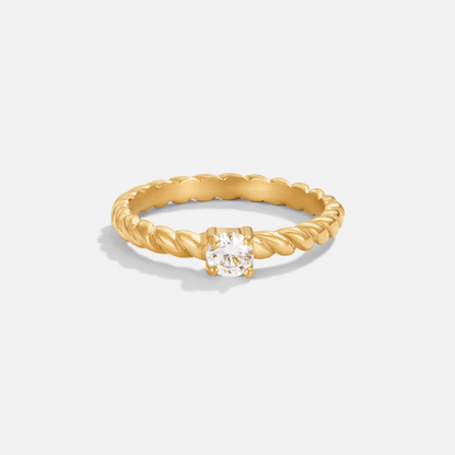 Stellar Polished Rope Ring – FIORENE