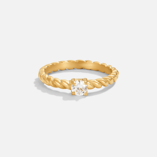Stellar Polished Rope Ring – FIORENE