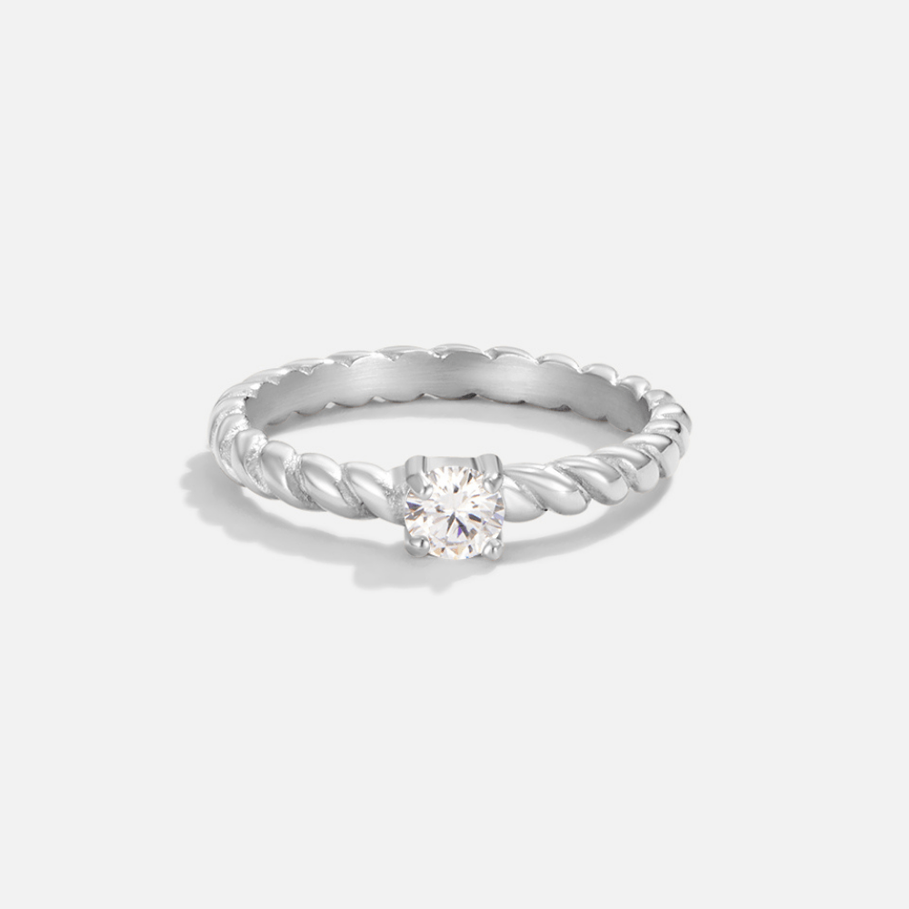 Iconic Silver Sparkle Ring – FIORENE