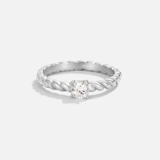 Iconic Silver Sparkle Ring – FIORENE