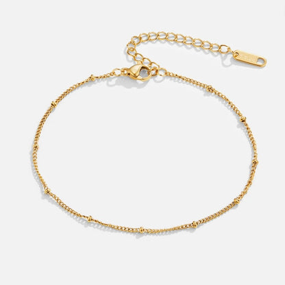 Golden Minimalist Satellite Anklet – FIORENE
