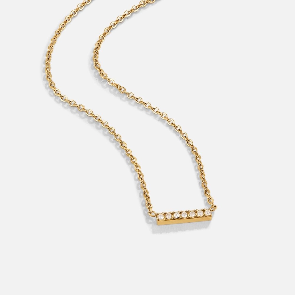 Pave Beam Necklace – FIORENE