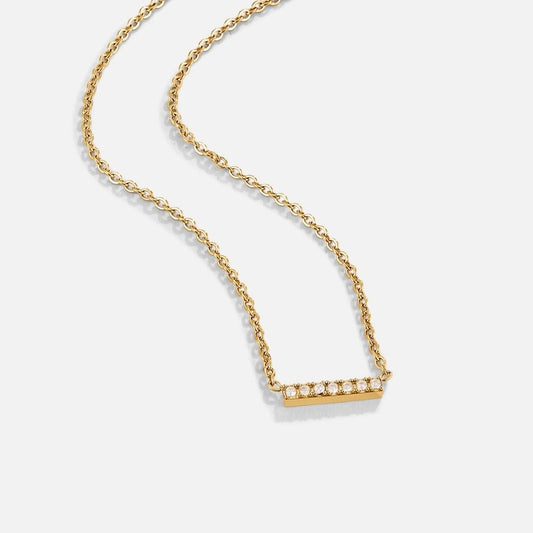 Pave Beam Necklace – FIORENE