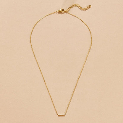 Pave Beam Necklace – FIORENE