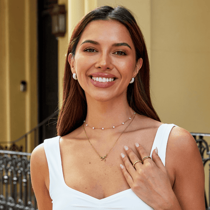 Radiant Marble Stud Earrings – FIORENE