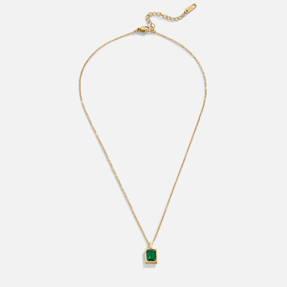 Emerald Radiant Vault Necklace – FIORENE