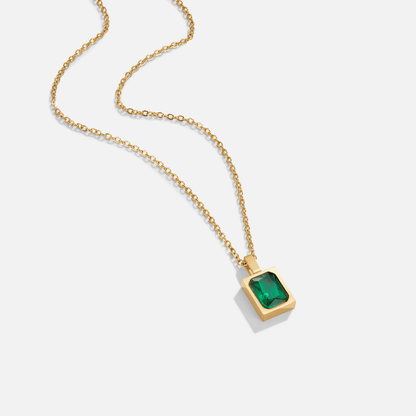 Emerald Radiant Vault Necklace – FIORENE