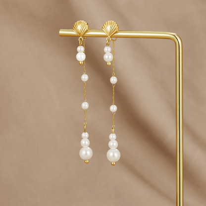 Gilded Shell Pearl Earring – FIORENE