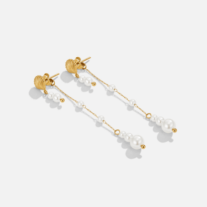 Gilded Shell Pearl Earring – FIORENE