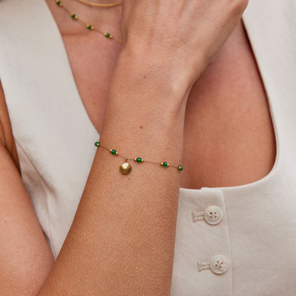 Emerald Shell Bracelet – FIORENE