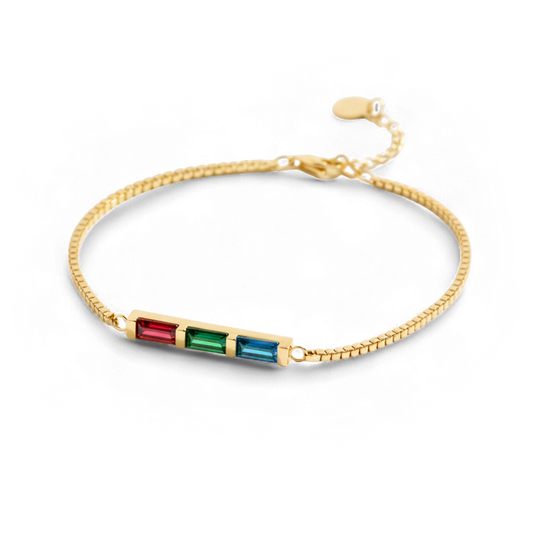 Celeste Baguette Birthstone Bracelet