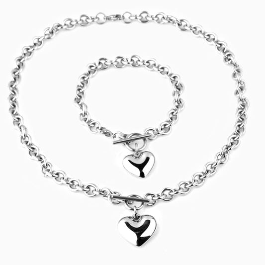 Serena Polished Heart Set - FIORENE