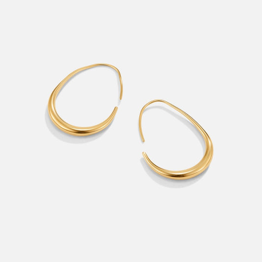 Luminous Sculpted Oval Earrings – FIORENE