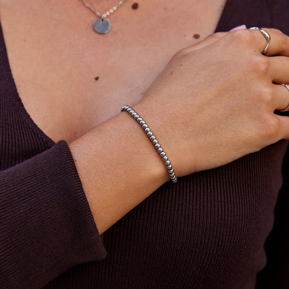 Silver Sphere Slider Bracelet – FIORENE