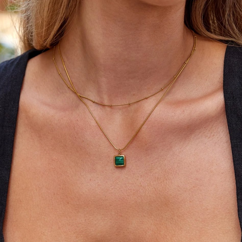 Golden Satellite Link Necklace – FIORENE