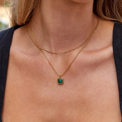 Golden Satellite Link Necklace – FIORENE