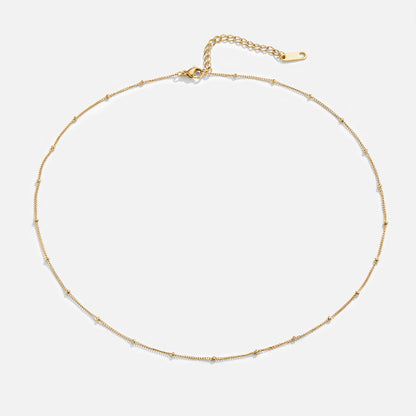 Golden Satellite Link Necklace – FIORENE
