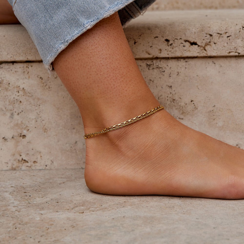 Urban Polished Helix Anklet – FIORENE
