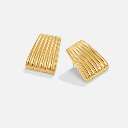 Radiant Ribbed Fan Earrings – FIORENE