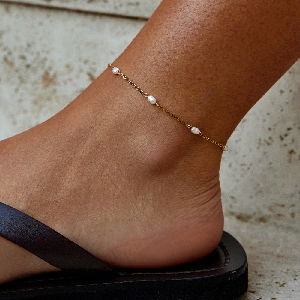Lustrous Pearl Anklet – FIORENE