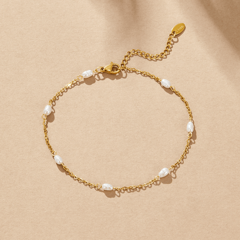 Lustrous Pearl Anklet – FIORENE