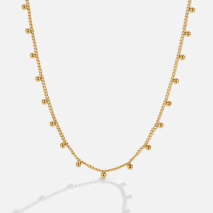 Gilded Bead Fringe Necklace – FIORENE