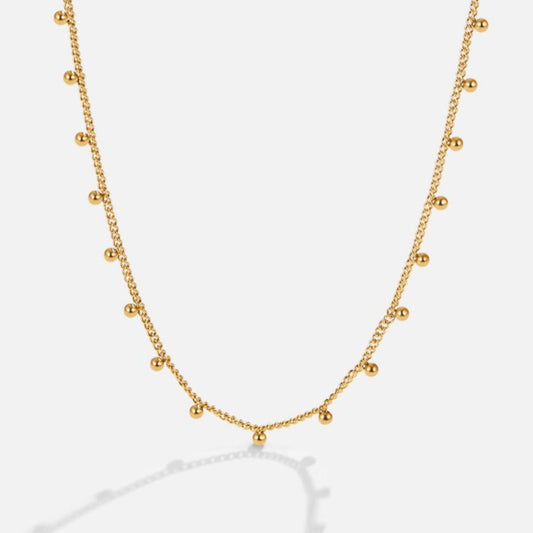 Gilded Bead Fringe Necklace – FIORENE