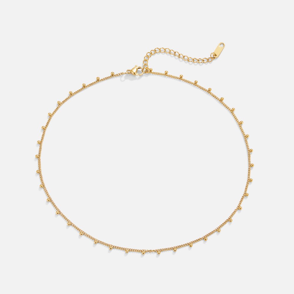 Gilded Bead Fringe Necklace – FIORENE