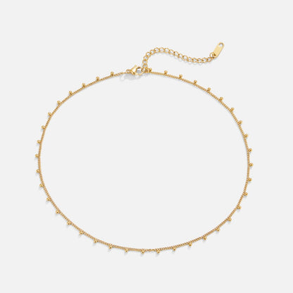 Gilded Bead Fringe Necklace – FIORENE