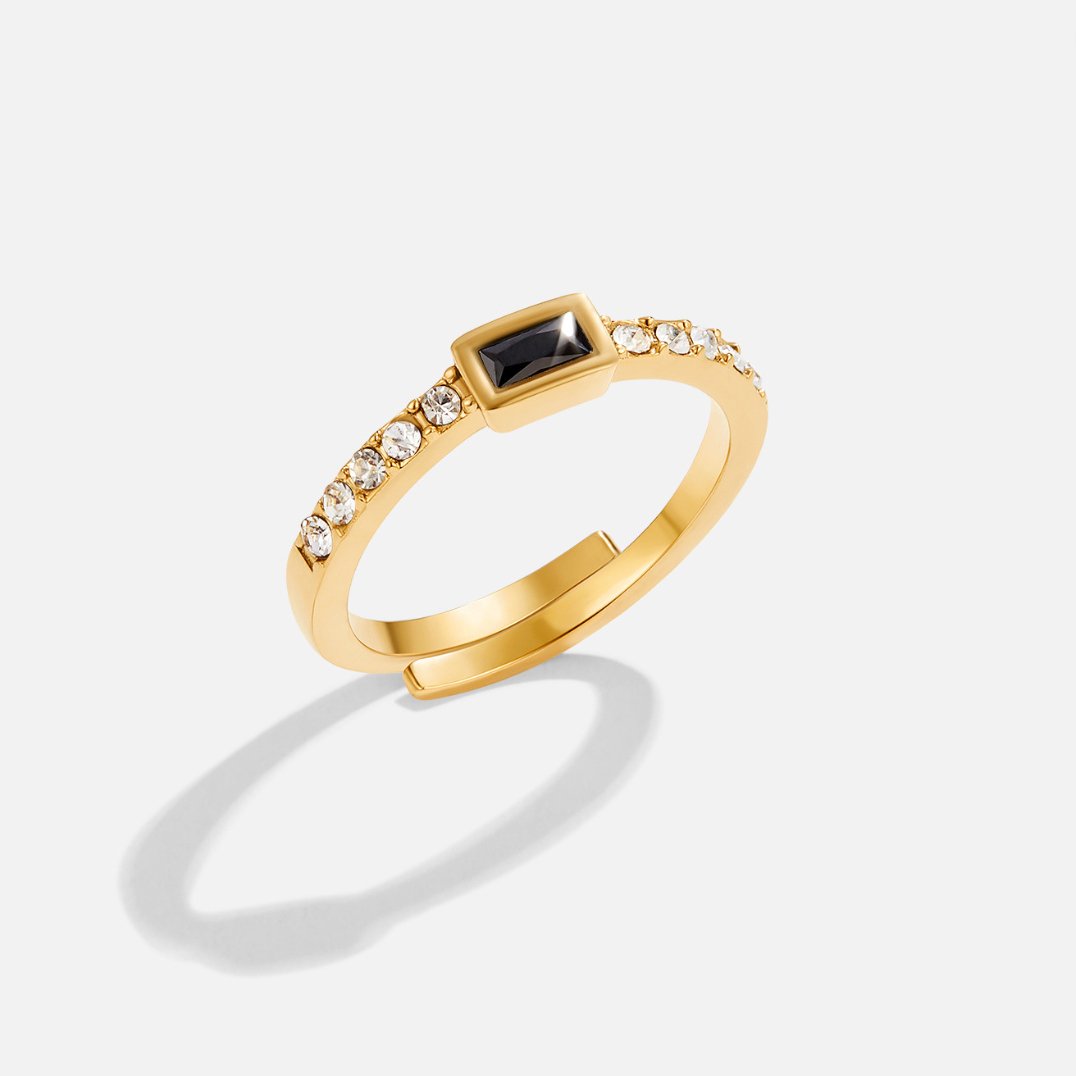 Onyx-Tone Baguette Ring – FIORENE