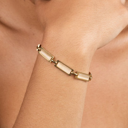 Minimalist Architectural Gemstone Bracelet – FIORENE