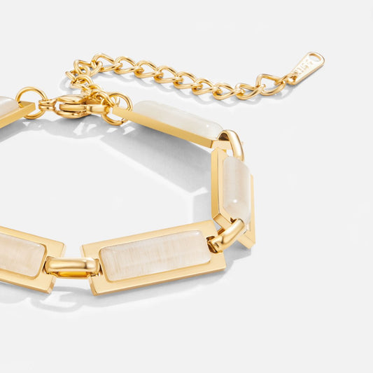 Minimalist Architectural Gemstone Bracelet – FIORENE