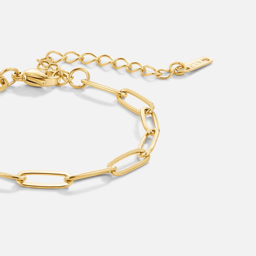 Gilded Paperclip Link Bracelet – FIORENE
